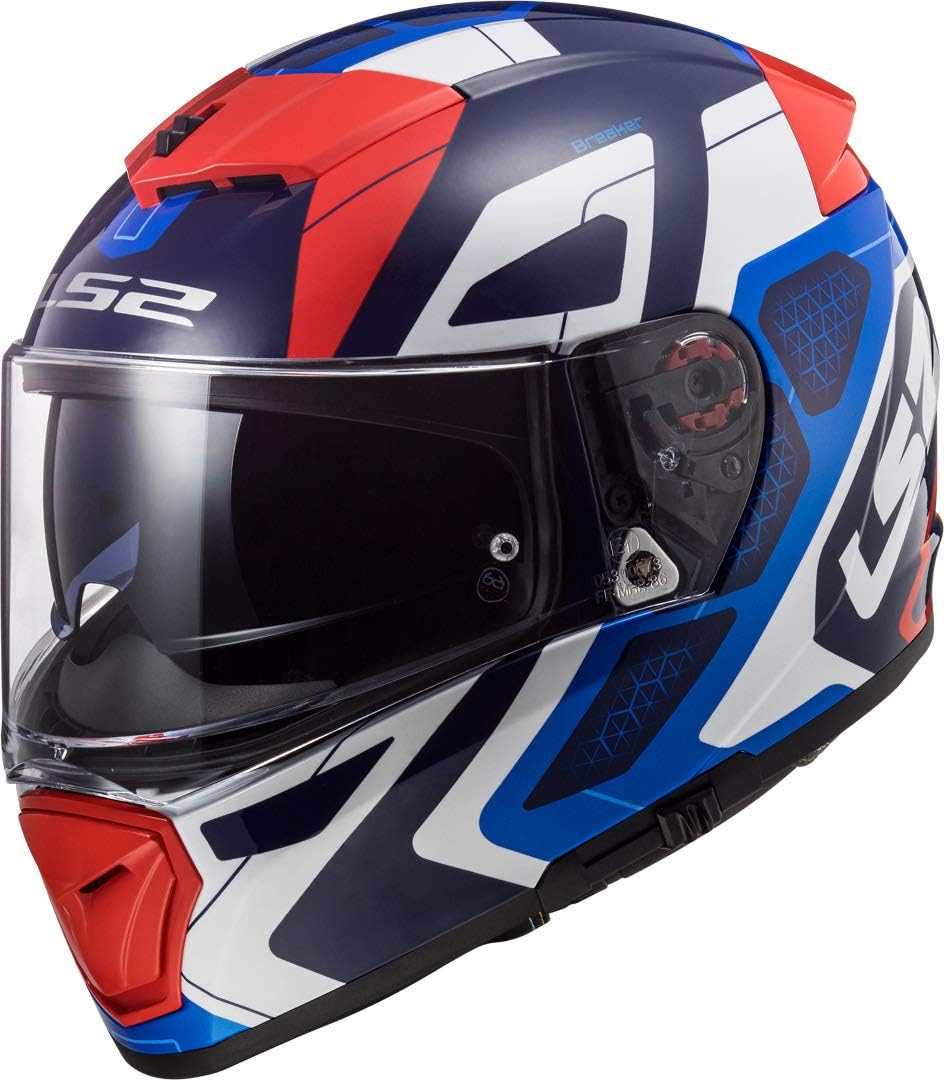 LS2 Herren NC Motorrad Helm, Blau/Weiss/Rot, S S Blau/Weiss/Rot, S Blau/Weiss/Rot