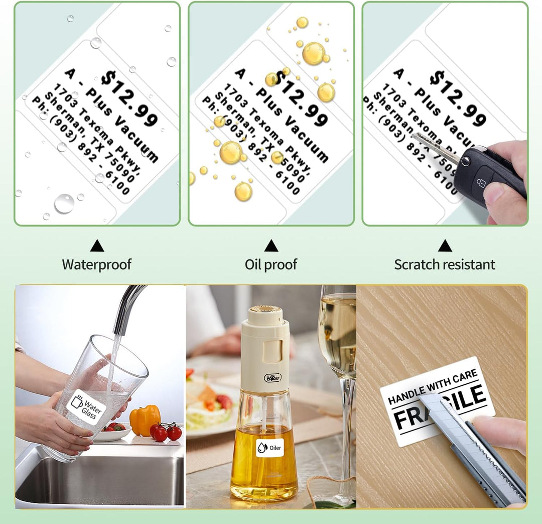 Phomemo 6 Rollen M110 Etikett, 6 Rollen M110/M110S/M120/M200/M220/M221 Thermopapier – 1,57" x 1,18"