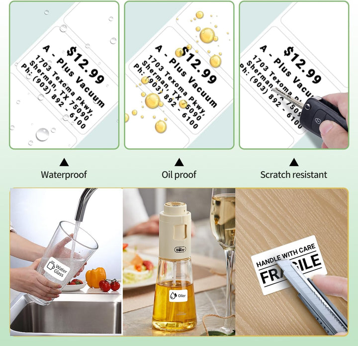 Phomemo 6 Rollen M110 Etikett, 6 Rollen M110/M110S/M120/M200/M220/M221 Thermopapier – 1,57" x 1,18"