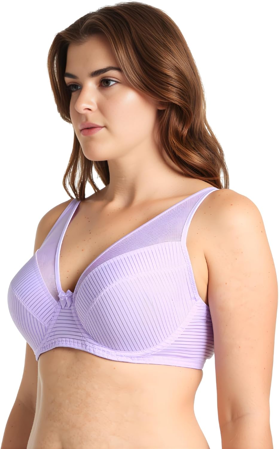 Curve Muse Damen Übergrösse Minimierer Ungefüttert Bügel Vollständige Abdeckung BH 75E Lavendel, Gra