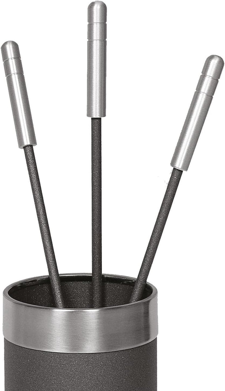 raik 21.02.417.2 Kaminbesteck, 3-teilig, Edelstahl, anthrazit, 30cm