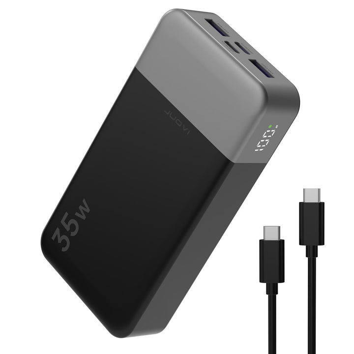 JUOVI 20000mAh Powerbank Tragbares Ladegerät, 35W Schnellladefunktion Externe Handyakkus PD 3.0 QC 4