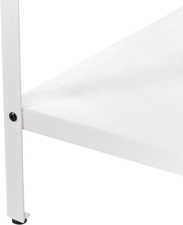 Beliani Outdoor-Kücheninsel Stahl weiss mit Edelstahlplatte Silber modern Vilama