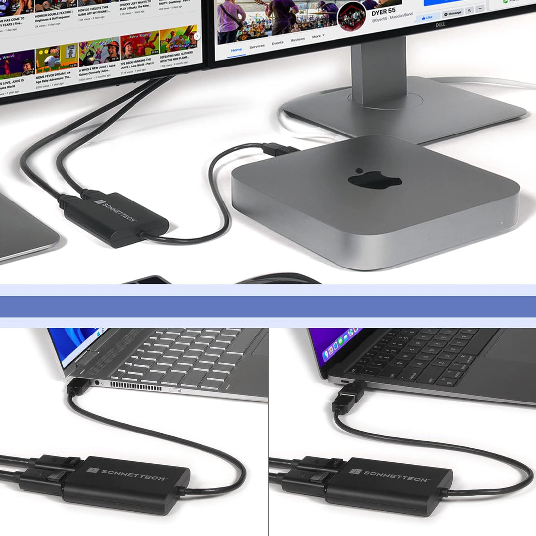 Sonnet DisplayLink Dual 4K DisplayPort Adapter für M1 Macs USB3-DDP4K