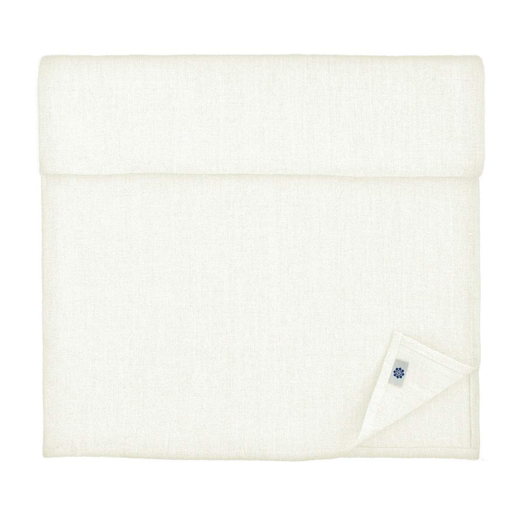 Linen &amp; Cotton Tischläufer Stoff Tischband Tischdeko Hygge 100% Leinen, Weiss Weiss (40 x 130 cm) Kl