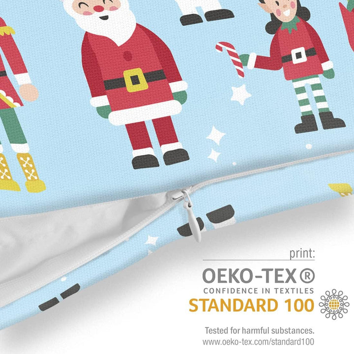 VOID Tiere Spielzeug Deko blau Kissenbezug Kissenhülle Sofakissen Kissen Deko Weihnachten Winter Wei