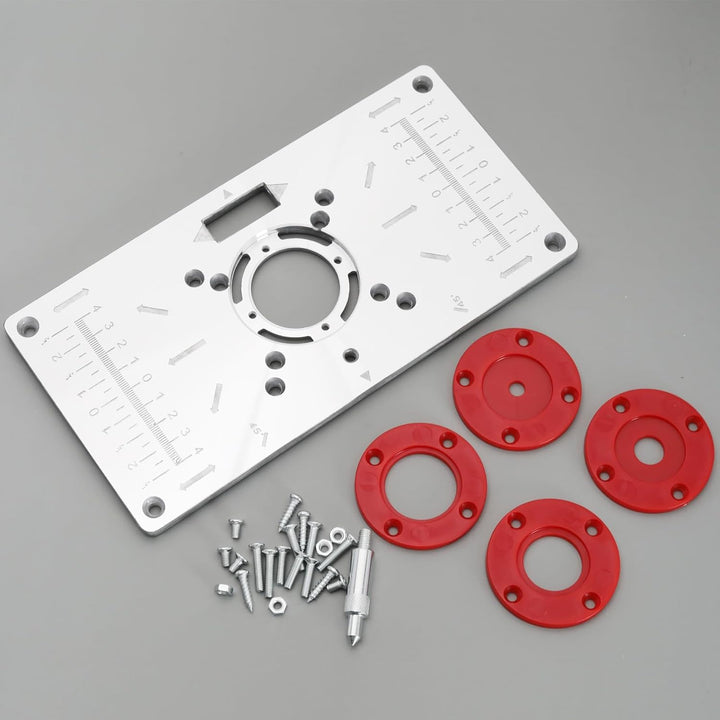 Create idea Oberfräsen Tisch Einsatzplatte, Kompatibel mit Makita-Oberfräsen, Trimmmaschine aus Alum
