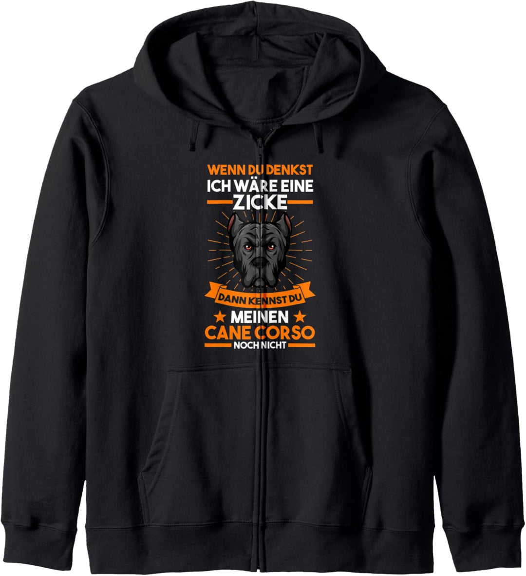 Zicke Hund Cane Corso Kapuzenjacke