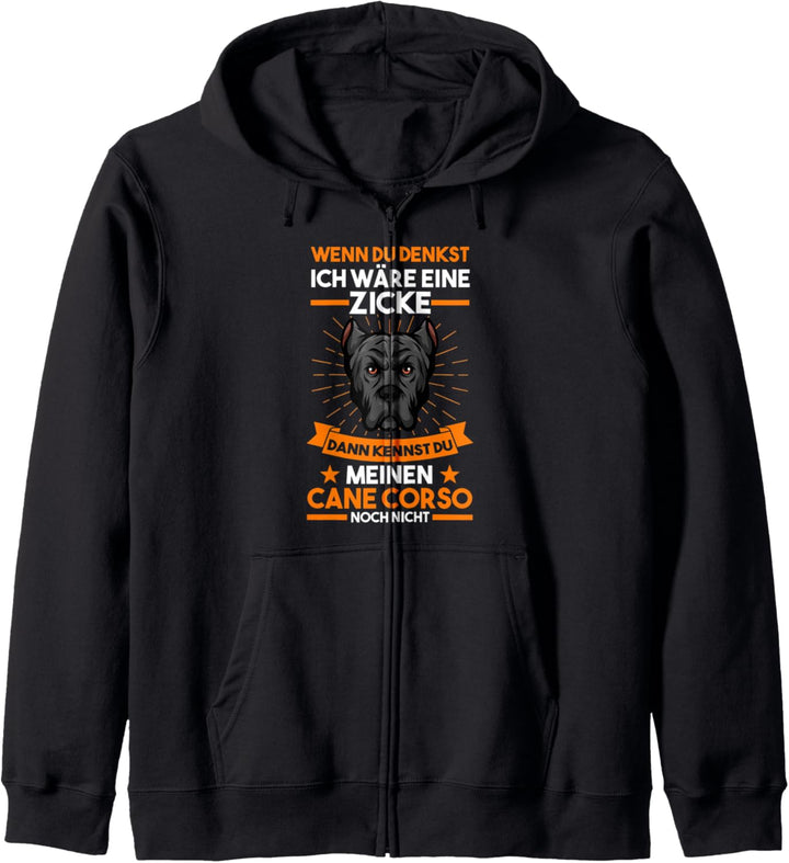Zicke Hund Cane Corso Kapuzenjacke