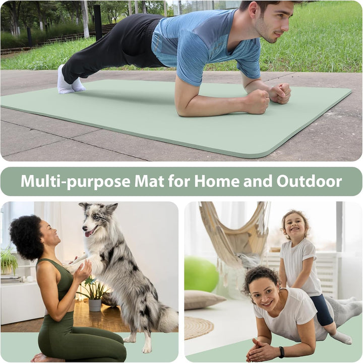 Yogamatte Dicke XXL 200×100cm TPE 10mm Dick Sportmatte Rutschfest Bequem für Zuhause und Freien, Fit