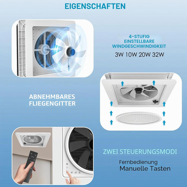 2012 Max Air Belüftung für Wohnmobil Dachventilator Dachlüfter Reversibler Abluftventilator, extrem
