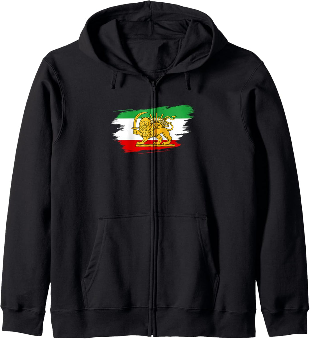 Iran für Damen und Herren iranische Flagge Löwe Perser Kapuzenjacke