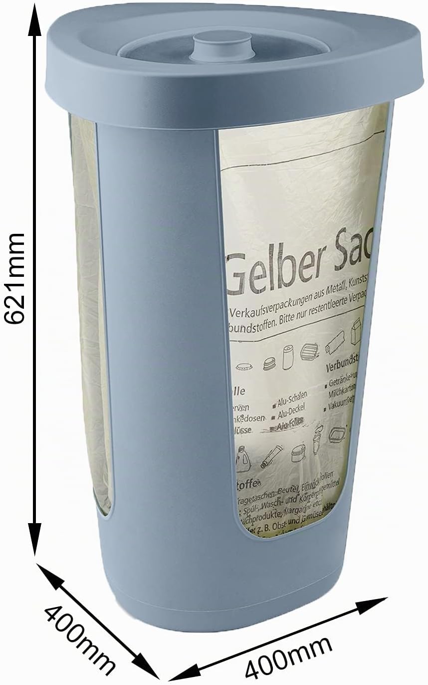 Rotho Fabu 3er-Set Müllsackständer, Kunststoff (PP recycelt), blau, (40 x 40 x 62,1 cm), 3 3 x Mülls