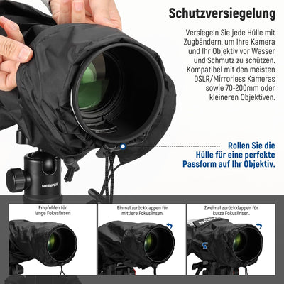 NEEWER Kamera Regenschutz, klein, strapazierfähiges Nylon, kompatibel mit Sony A7 A9 Canon 7D 5D Nik