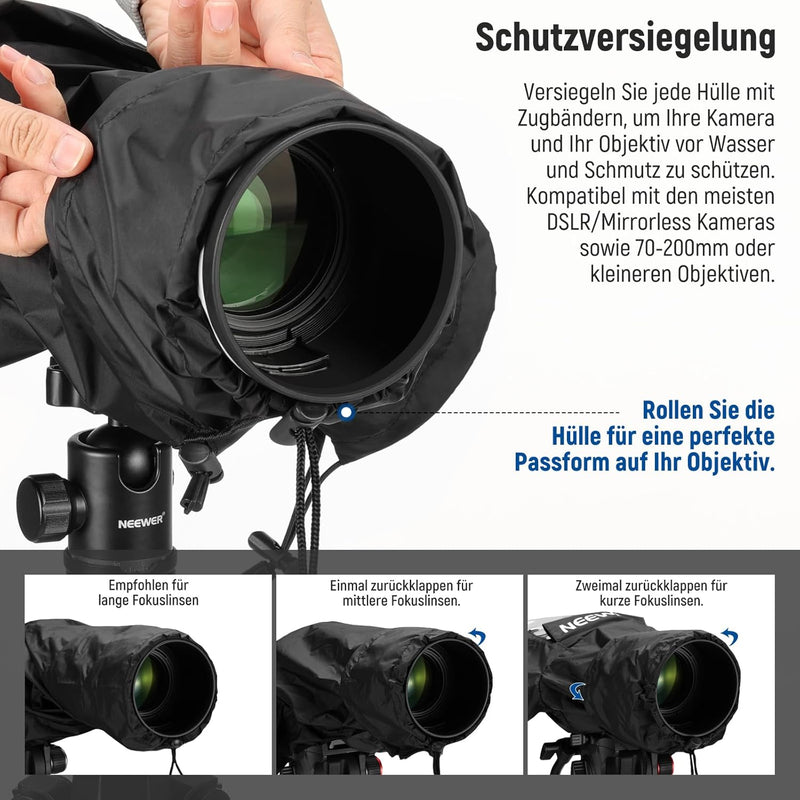 NEEWER Kamera Regenschutz, klein, strapazierfähiges Nylon, kompatibel mit Sony A7 A9 Canon 7D 5D Nik