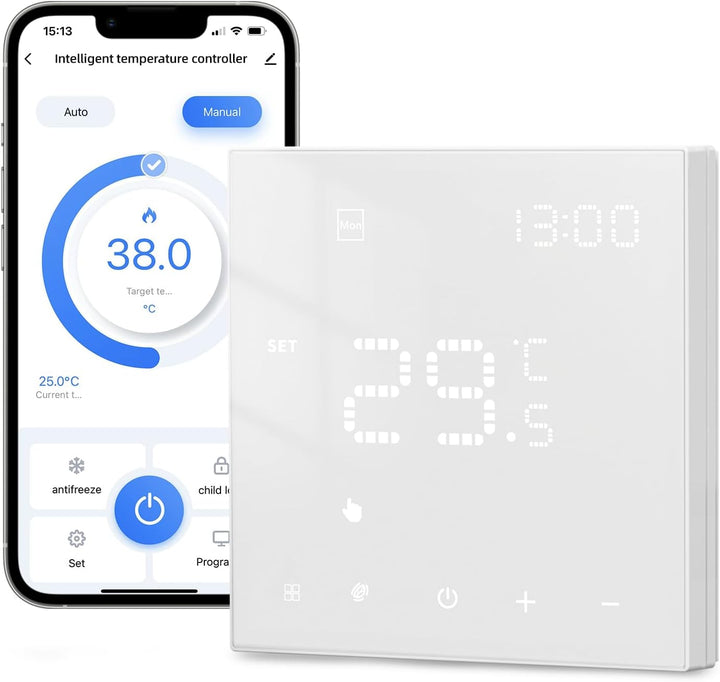 AVATTO Thermostat Für Wasser Fussbodenheizung und Gasboiler，Smart WiFi Thermostat Programmierbar Rau
