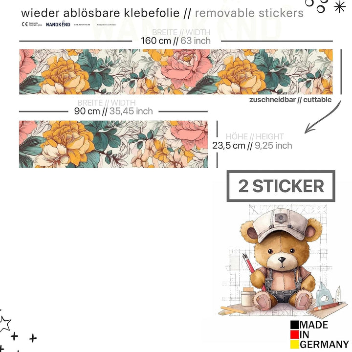 WANDKIND Aufkleber für IKEA KURA Kinderbett Hochbett Klebefolie Möbelfolie Sticker Kinderzimmer Blum