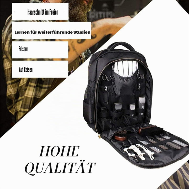 Barber Clippers Rucksack Tasche für Friseur, Friseurtasche Haarwerkzeuge Organizer Schwarz Barber Ba