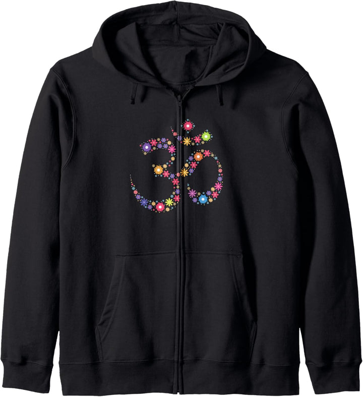 Om Namaste Floral 30 Spirituelle Zen Yoga Meister Meditation Kapuzenjacke