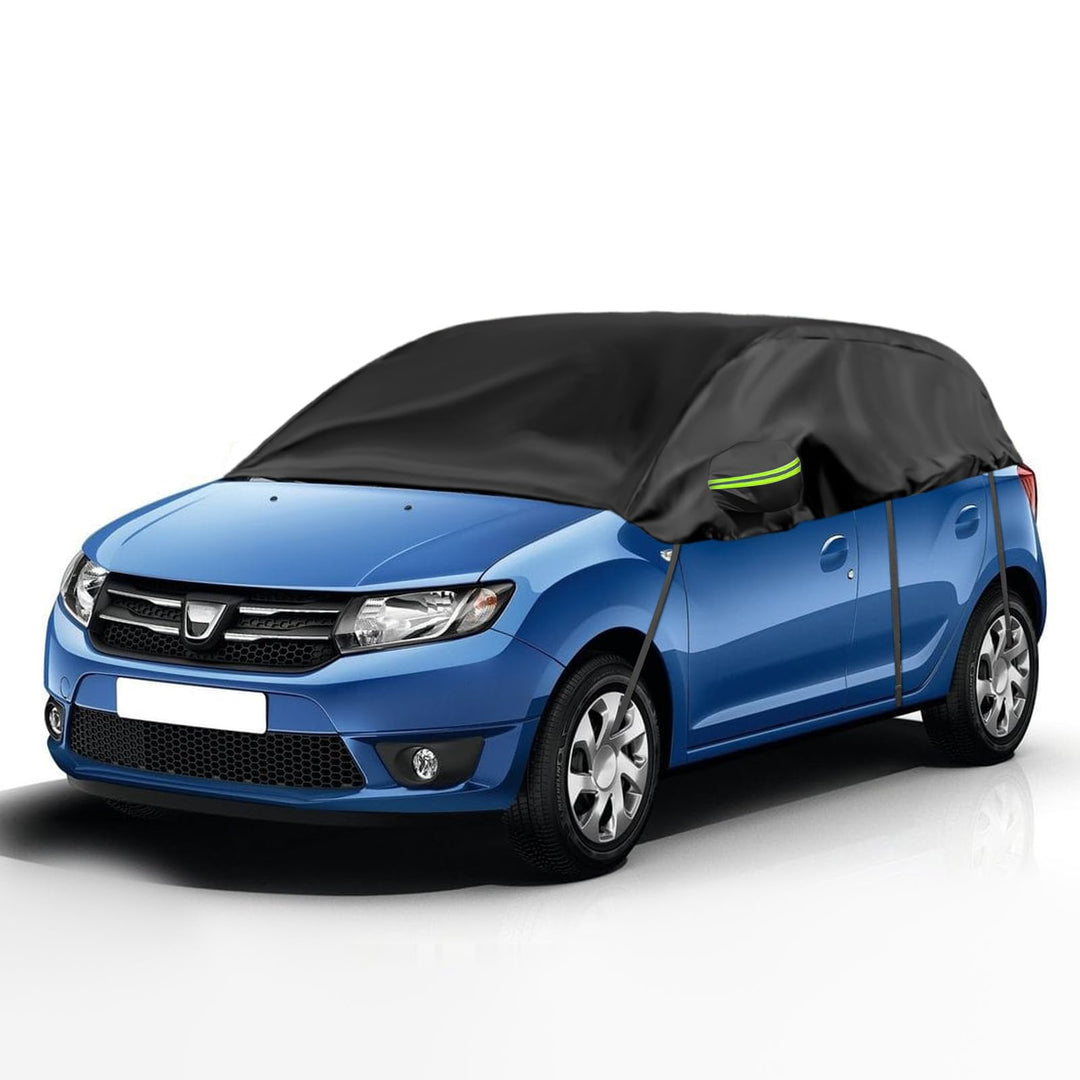 Autoabdeckung Wasserdicht Ersatz für Dacia Sandero 2012-2023, Halbgarage, Autohülle Autoplane, Windd