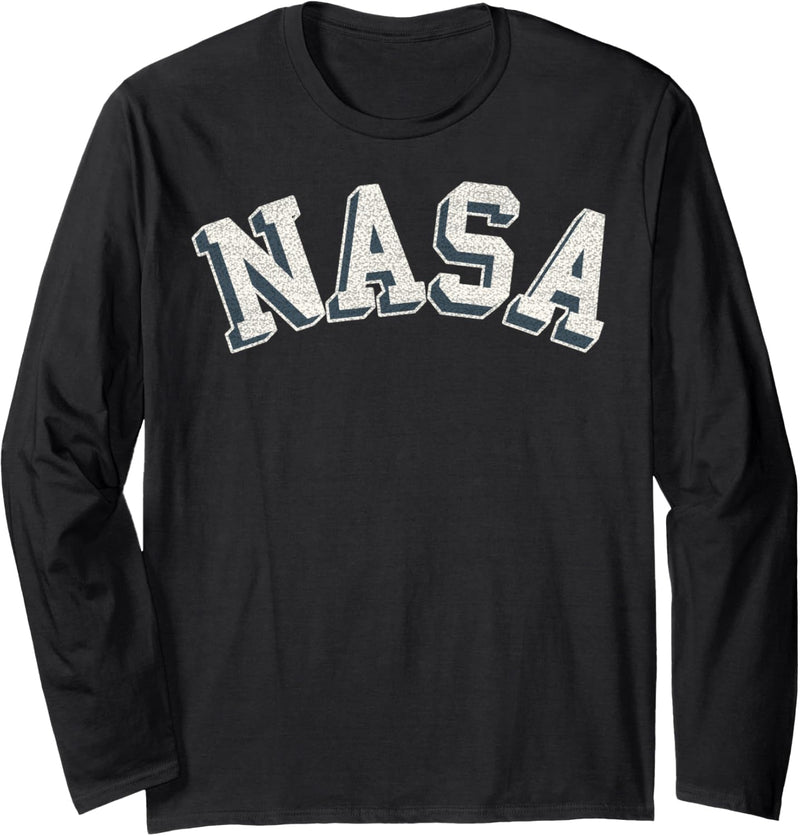 NASA Curved 3D Bold Logo Langarmshirt