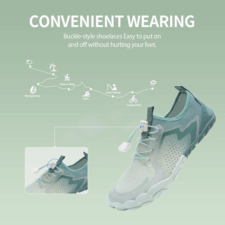 IceUnicorn Barfussschuhe Damen Herren Breite Traillaufschuhe Zehenschuhe Unisex Schwimmschuhe Strand