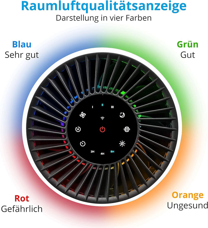MEDION Luftreiniger mit App Steuerung (HEPA Filter, Smart, reduziert Aerosole Pollen Staub Tierhaare