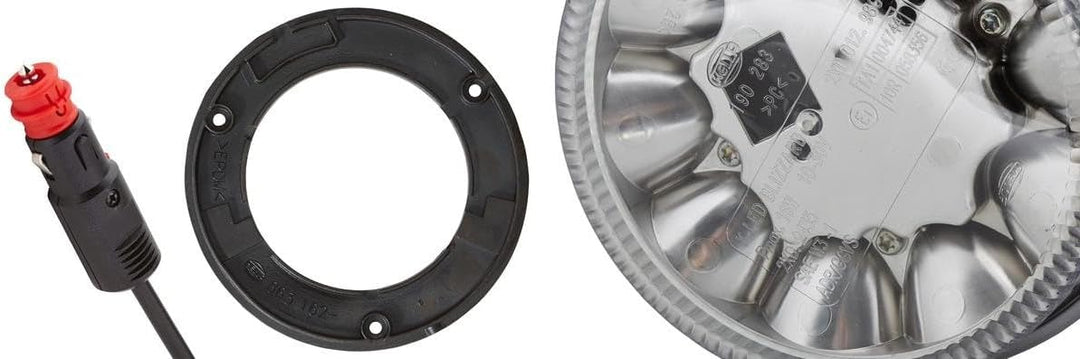 HELLA - LED-Blitz-Kennleuchte - K-LED Blizzard - 12/24V - gelb - Anbau/Magnetbefestigung - Kabel: 60