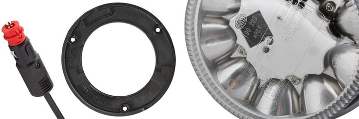 HELLA - LED-Blitz-Kennleuchte - K-LED Blizzard - 12/24V - gelb - Anbau/Magnetbefestigung - Kabel: 60
