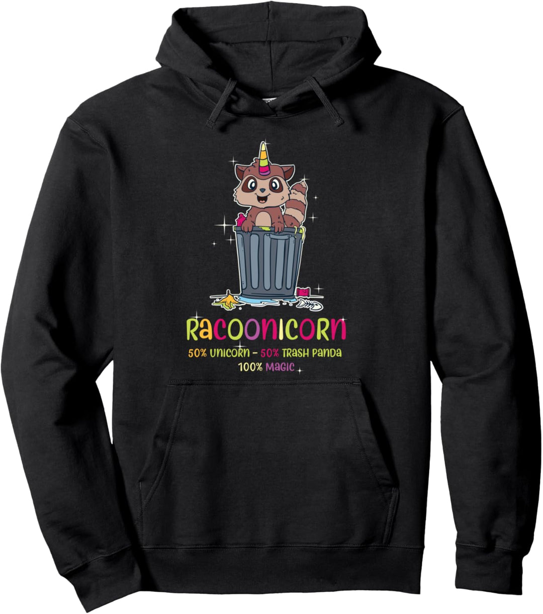 Waschbär: Waschbär im Einhorn Kostüm Trash Panda Pullover Hoodie