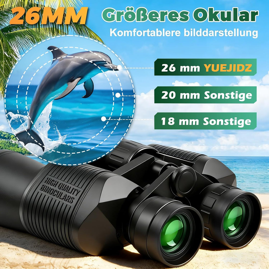 Fernglas 20X50 HD Kompakt Ferngläser Erwachsene Wasserdicht für Vogelbeobachtung, Jagd, Wandern,Konz