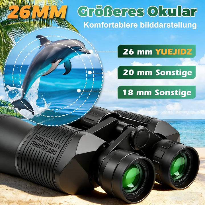 Fernglas 20X50 HD Kompakt Ferngläser Erwachsene Wasserdicht für Vogelbeobachtung, Jagd, Wandern,Konz