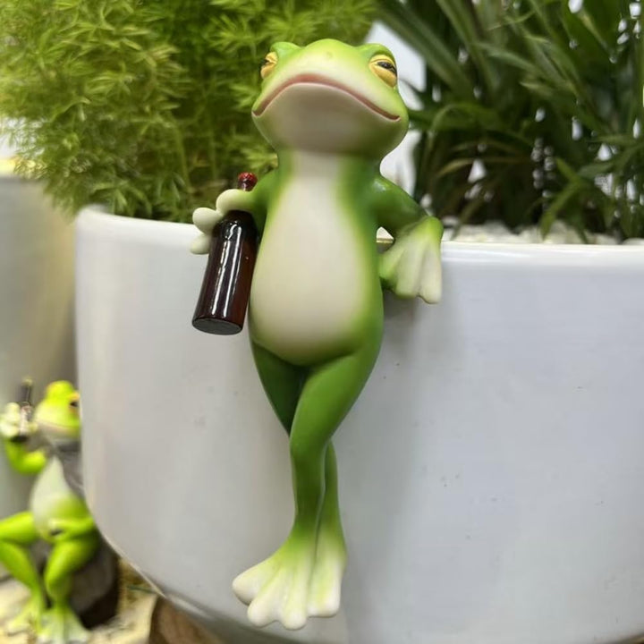 Mini-Frosch Topfpflanzen Dekorationen, lustige Garten Dekoration, Outdoor-Geschenke, Frauen Frosch S