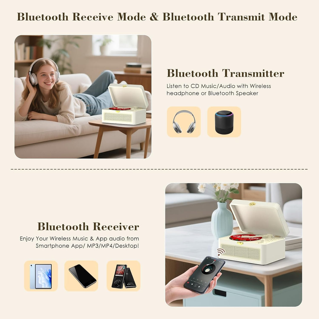 CD Player Tragbar Bluetooth: Kegaudio Radio mit CD-Player Tragbarer mit Lautsprecher Fernbedienung U