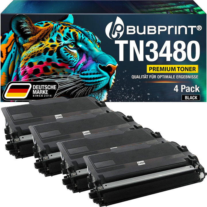 4 Toner kompatibel als Ersatz für Brother TN3480 für HL-L5100DN HL-L5100DNT HL-L5100DNTT MFC-L5750DW