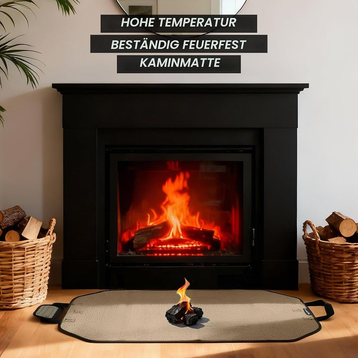 Brennholztasche und feuerfeste Kaminmatte, tolles Geschenk für die Hütte, grosse Brennholz-Tragetasc