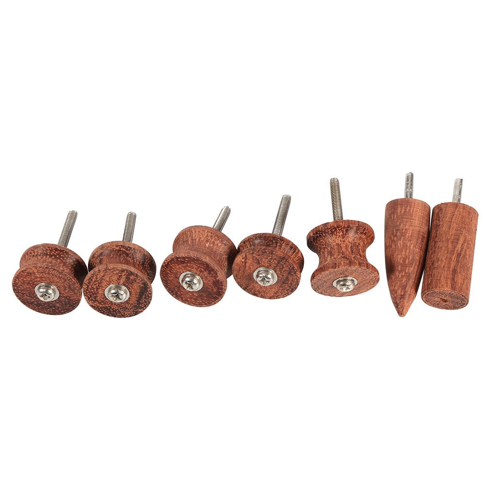 Leder Polierer, 7Pcs Palisander Leder Polierer Kit Leder Arbeitswerkzeuge Leder Werkzeuge Polierwerk