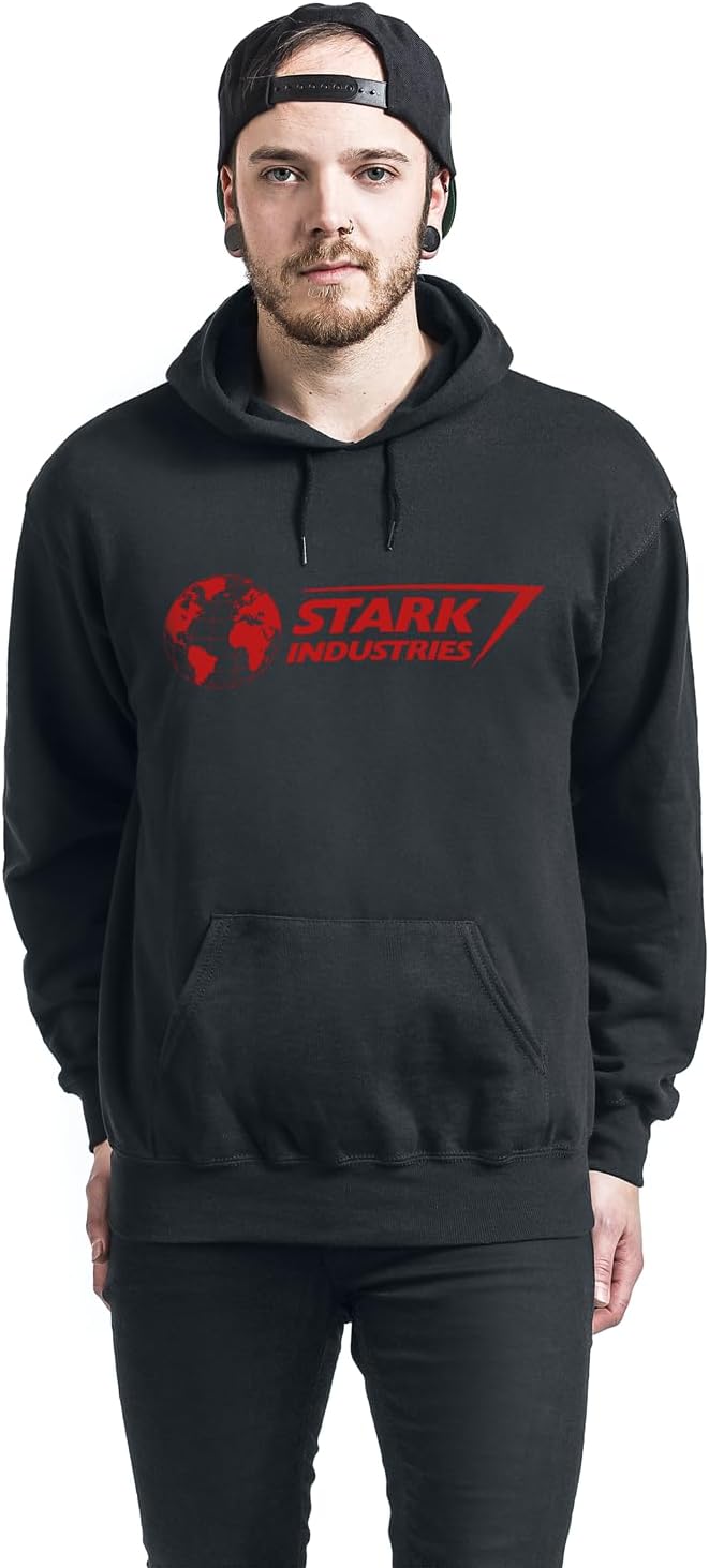 Iron Man Stark Industries Männer Kapuzenpullover schwarz L
