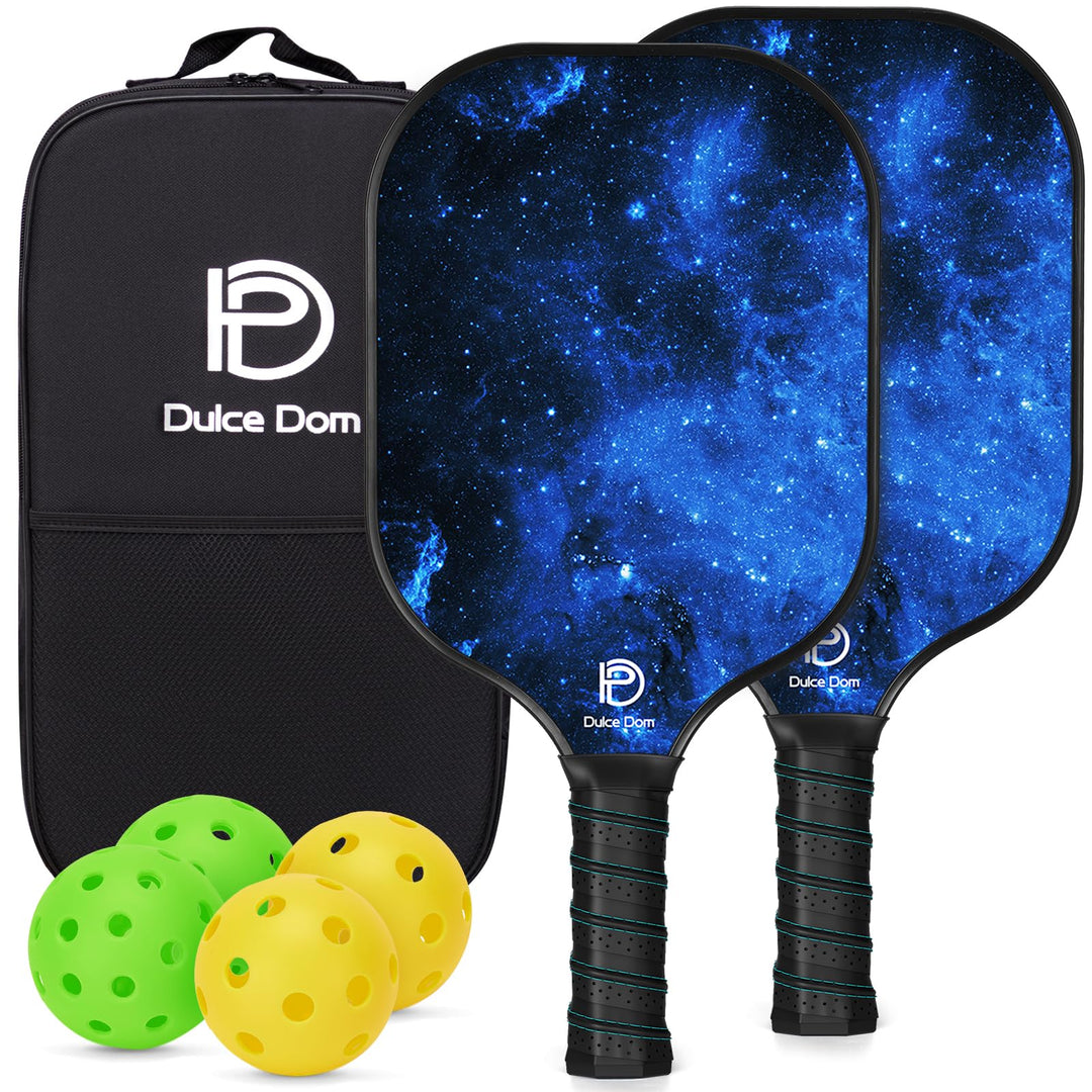 DULCE DOM Pickleball-Paddel, 2er- / 4er-Set, USAPA-genehmigt, Fiberglas/Kohlefaser, Pickleballschläg