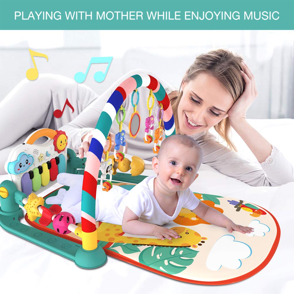 Eners Baby Spielbogen Baby Spieldecke mit Spielmatten Musikalisches Aktivitätszentrum Pädagogisches