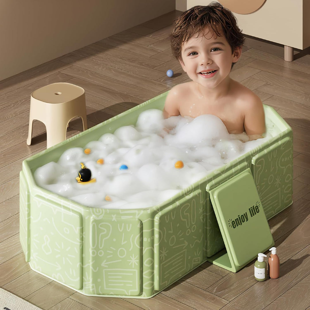 Faltbare Badewanne für Kinder, Tragbare Badewanne, Grosse Kleinkindbadewanne, Tragbares Duschbecken,
