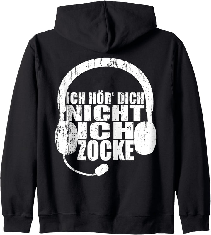 Ich hör dich nicht ich zocke für Gamer Kapuzenjacke