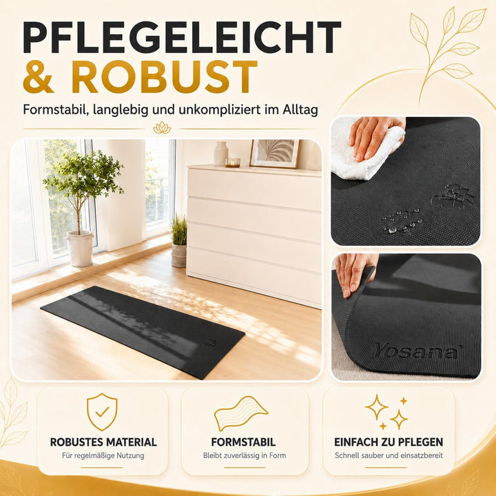 Yogamatte inkl. Tragetasche &amp; Video Kurs I Yoga Matte rutschfest I weiche Gymnastikmatte I Sportmatt
