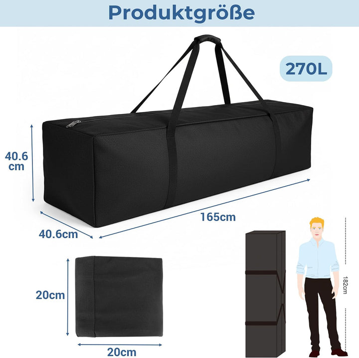 INFANZIA 270L Sporttasche, Extra Grosse Aufbewahrungstasche mit Upgrade Reissverschlüssen, Reisetasc