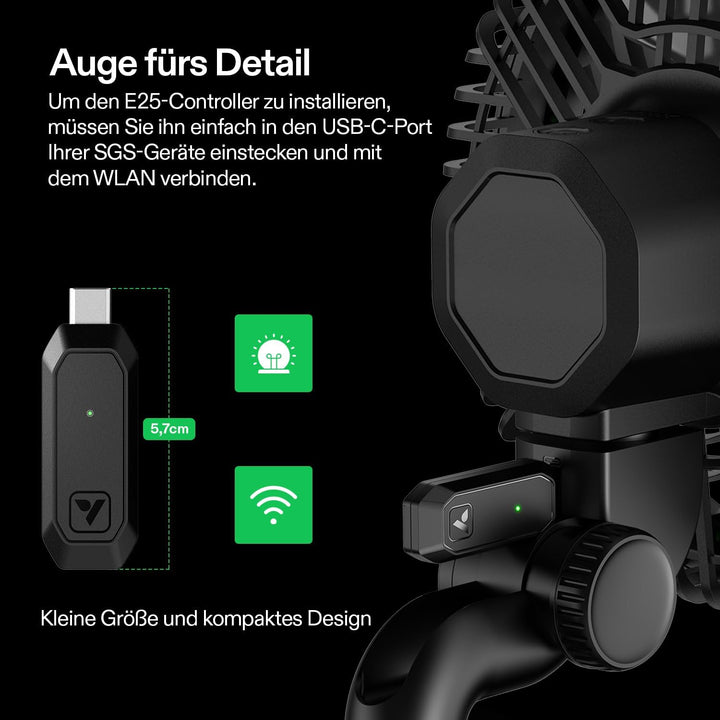 VIVOSUN GrowHub E25 Smart Controller, Plug-and-Play-Steuerungssystem für Growzelt, Kompatibel mit E4