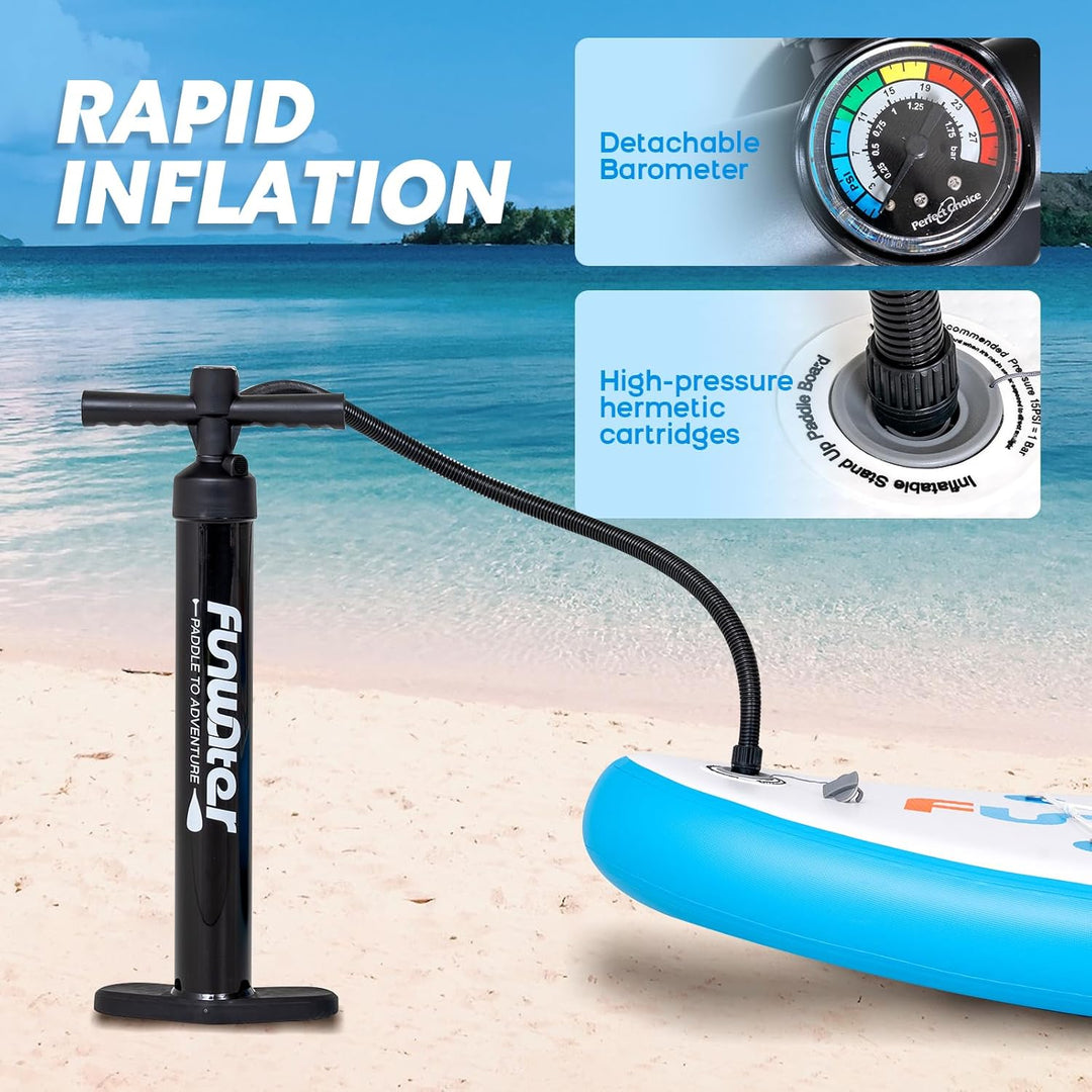 FunWater Aufblasbares Stand Up Paddle Board Surfbrett SUP Komplettes Paddleboard Zubehör Verstellbar