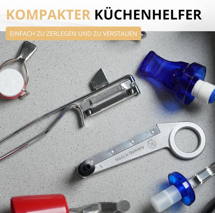 Westmark Rettich-/Spiralschneider mit langem Zentrierstab, Länge: 24 cm, Rostfreie Edelstahlklinge/A