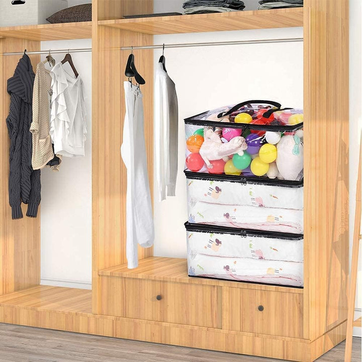 Vieshful 5 Pack Aufbewahrungsbeutel Löschen 110L Übergross Kleidertaschen mit Doppelten Reissverschl