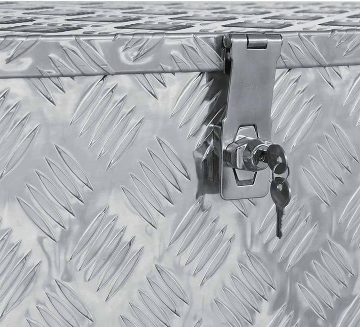 vidaXL Werkzeugbox Aluminium 110,5x38,5x40cm Alu Box Koffer Transportkiste 110.5 x 38.5 x 40 cm Silb