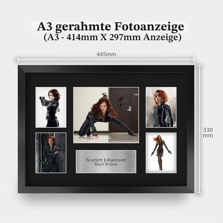 HWC Trading FR A3 Scarlett Johansson Black Widow Avengers Geschenke Gedruckt, Signiert Autogramm Bil